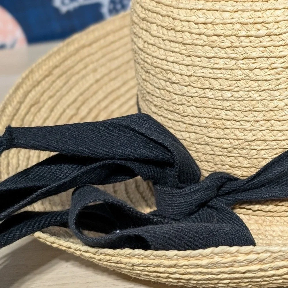 Helen Kaminski Iconic Newport Raffia Braid Hat Beige